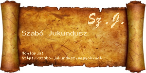 Szabó Jukundusz névjegykártya